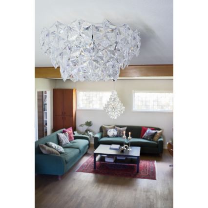 ByRydens - Plafón MONARQUE 3xE27/5W/230V transparente diá. 51 cm