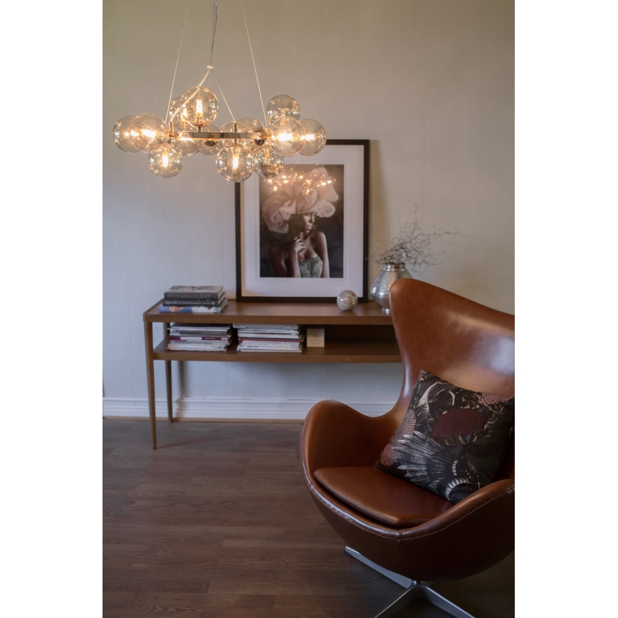 ByRydens - Lámpara colgante SPLENDOR 25xG9/5W/230V ahumado/marrón