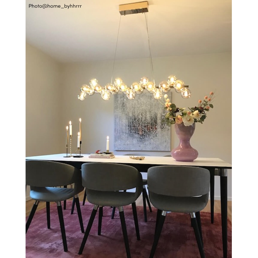 ByRydens - Lámpara colgante SPLENDOR 25xG9/5W/230V ahumado/marrón