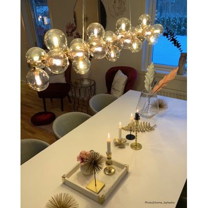 ByRydens - Lámpara colgante SPLENDOR 25xG9/5W/230V ahumado/marrón