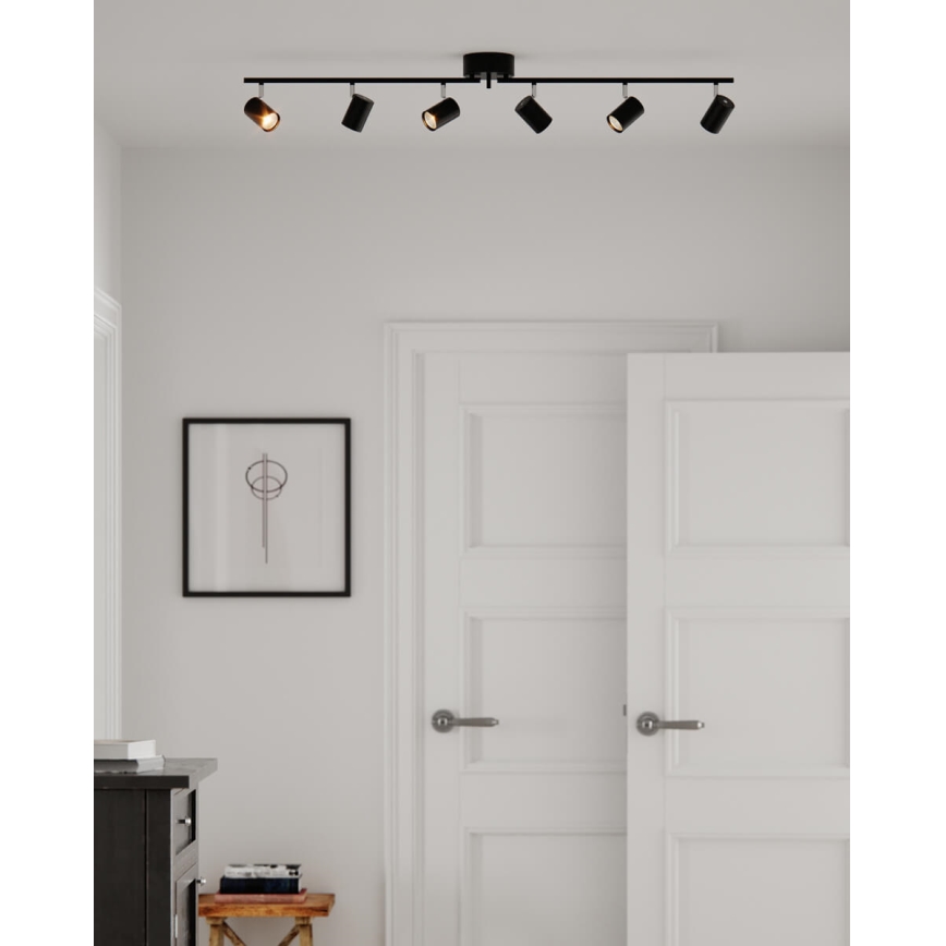 ByRydens - Foco CORRECT 6xGU10/7W/230V negro diá. 30 cm