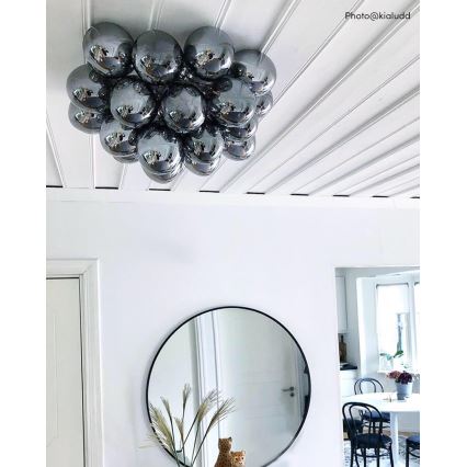 ByRydens - Plafón GROSS 6xG9/5W/230V ahumado/negro diá. 50 cm