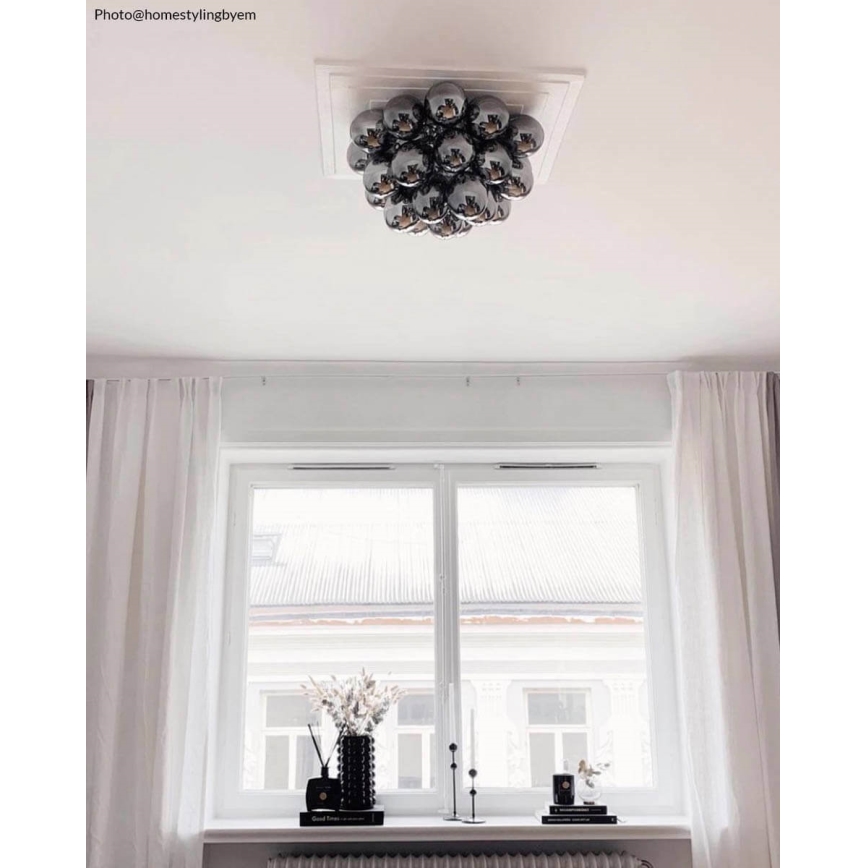 ByRydens - Plafón GROSS 6xG9/5W/230V ahumado/negro diá. 50 cm