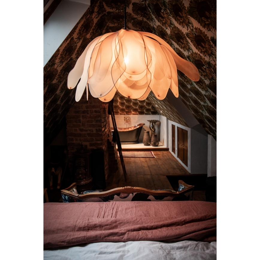 ByRydens - Lámpara colgante LOU LOU 1xE27/5W/230V beige diá. 80 cm