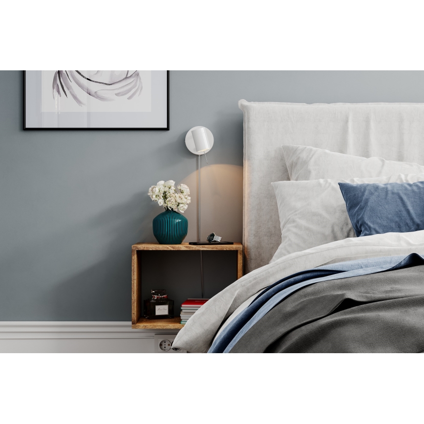 ByRydens - Foco de pared regulable CORRECT 1xGU10/7W/230V blanco