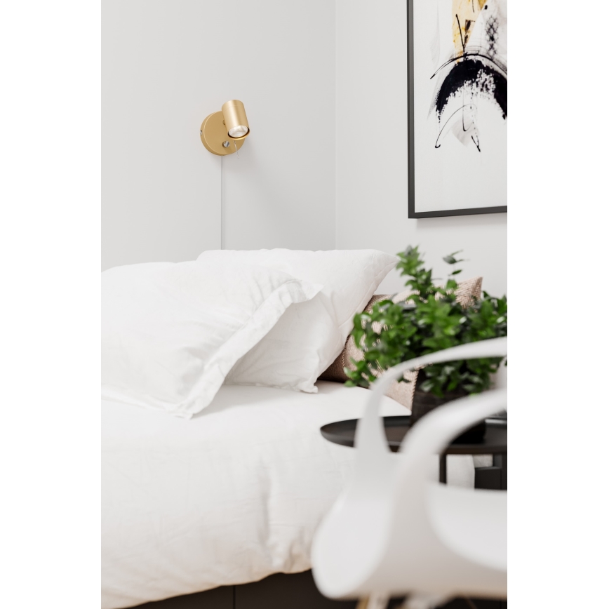 ByRydens - Foco de pared regulable CORRECT 1xGU10/7W/230V dorado