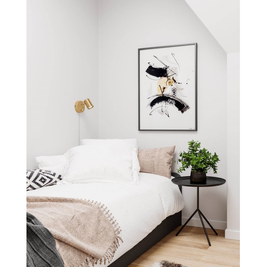 ByRydens - Foco de pared regulable CORRECT 1xGU10/7W/230V dorado