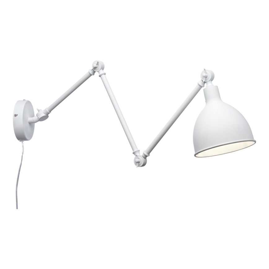 ByRydens - Aplique regulable BAZAR 1xE27/5W/230V blanco