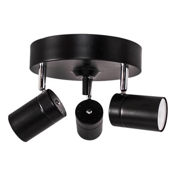 ByRydens - Foco CORRECT 3xGU10/7W/230V negro diá. 20 cm