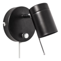 ByRydens - Foco de pared regulable CORRECT 1xGU10/7W/230V negro
