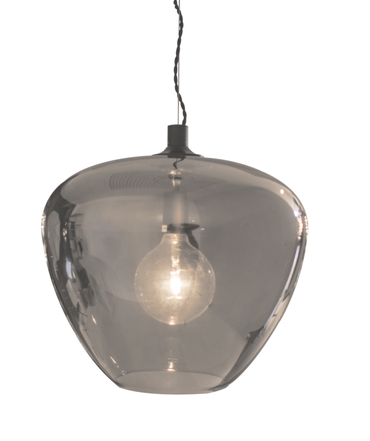 ByRydens - Lámpara colgante BELLISSIMO 1xE27/8W/230V ahumado/negro diá. 40 cm