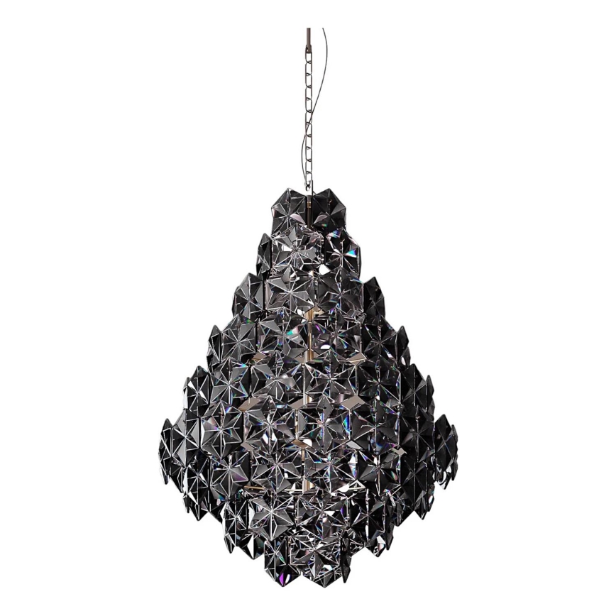 ByRydens - Lámpara colgante con cadena MONARQUE GRANDE 11xE14/5W/230V negro diá. 58 cm