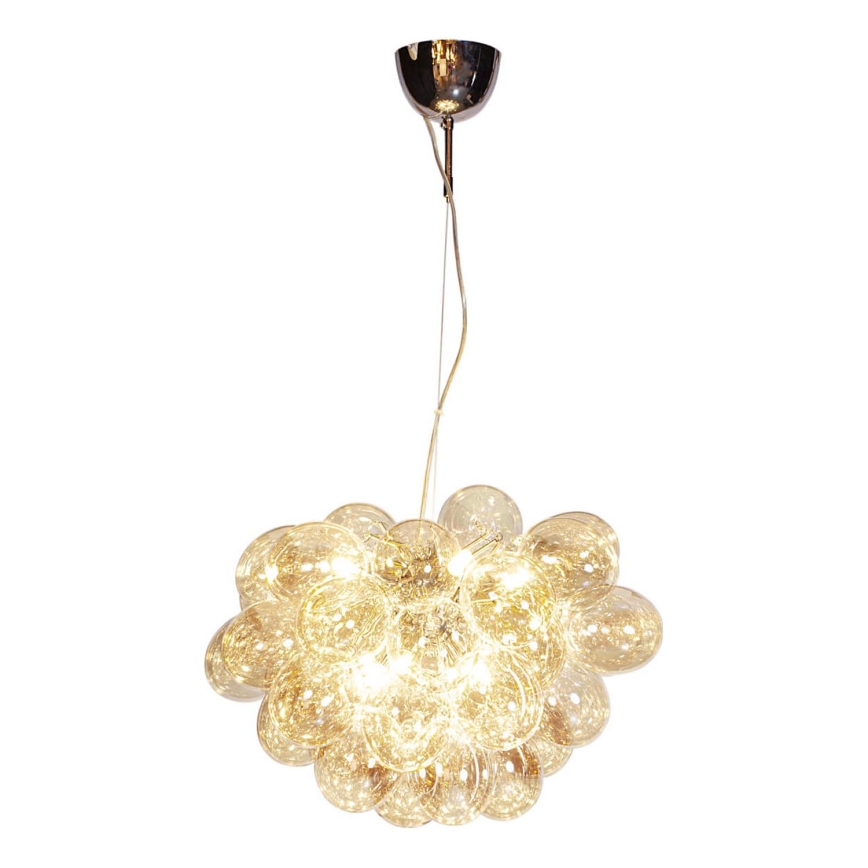 ByRydens - Lámpara colgante GROSS 8xG9/4W/230V ahumado/marrón diá. 50 cm