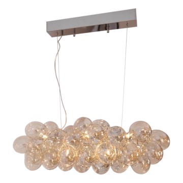 ByRydens - Lámpara colgante GROSS BAR 8xG9/4W/230V ahumado/marrón