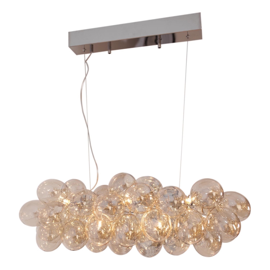 ByRydens - Lámpara colgante GROSS BAR 8xG9/4W/230V ahumado/marrón