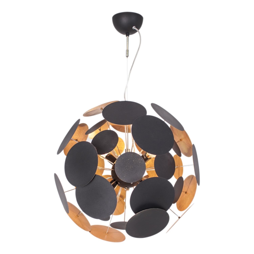 ByRydens - Lámpara colgante PLANET 4xE14/5W/230V negro/dorado diá. 50 cm