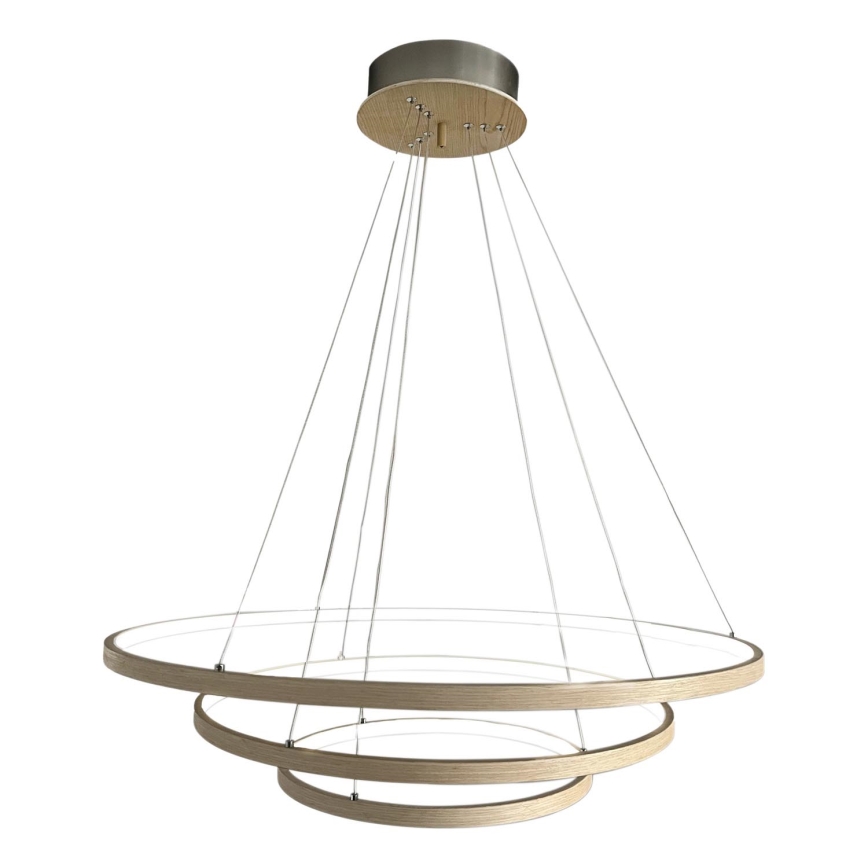 ByRydens - Lámpara LED colgante TRIONE LED/45W/230V marrón diá. 80 cm