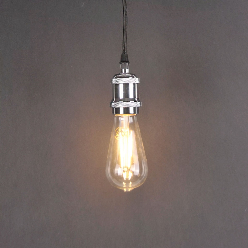 Cable de alimentación 1xE27/20W/230V cromo brillante