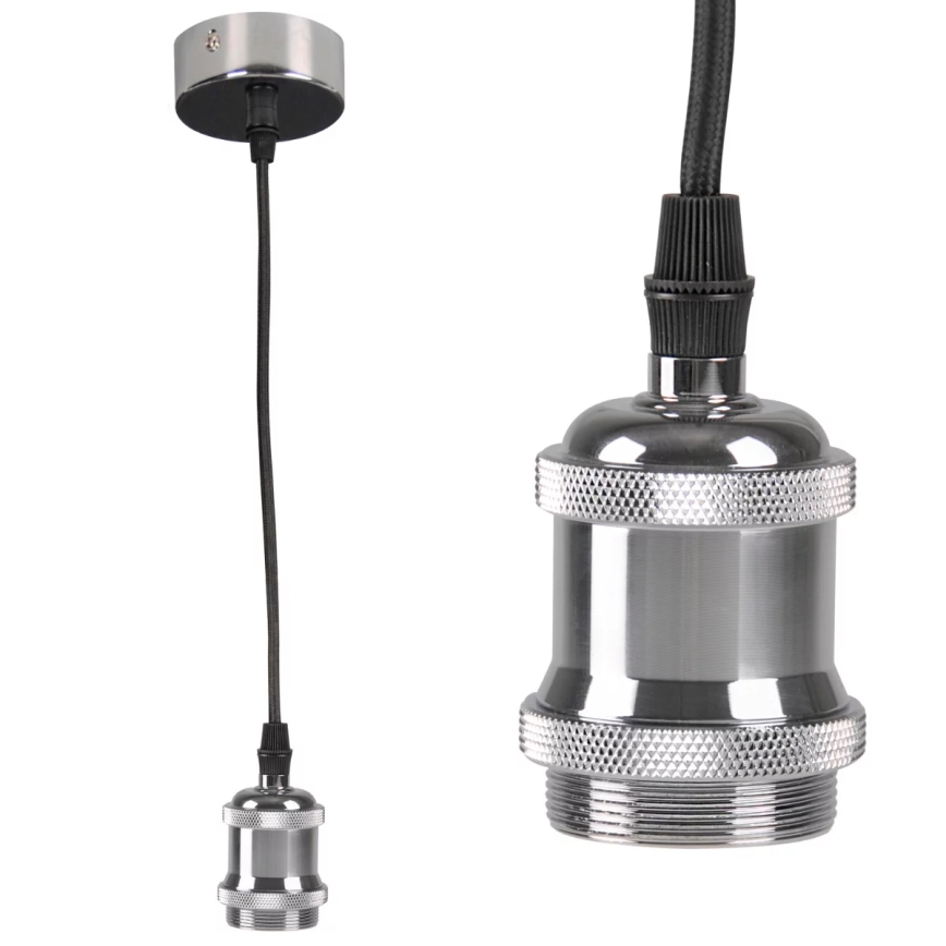 Cable de alimentación 1xE27/20W/230V cromo brillante