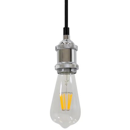 Cable de alimentación 1xE27/20W/230V cromo brillante