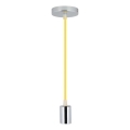Cable de alimentación 1xE27/60W/230V amarillo/cromo brillante