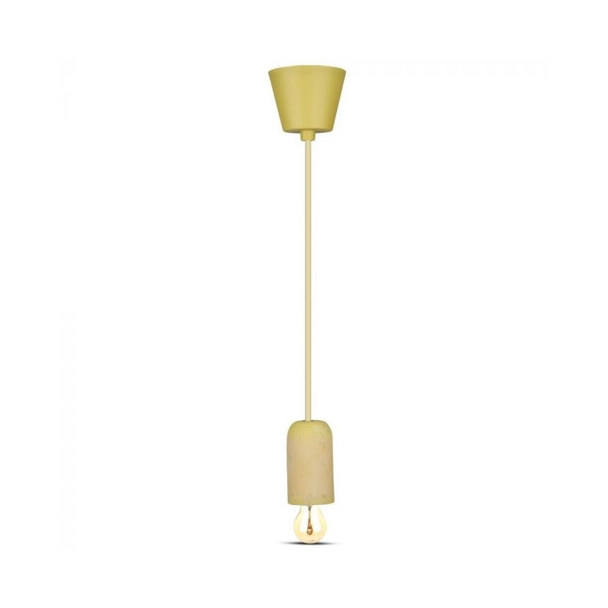 Cable de alimentación 1xE27/60W/230V concreto/amarillo
