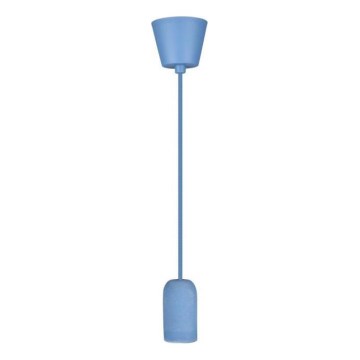 Cable de alimentación 1xE27/60W/230V concreto/azul