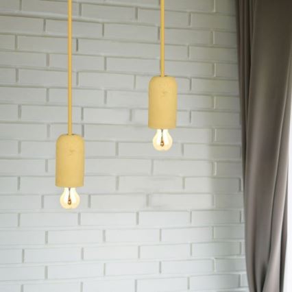 Cable de alimentación 1xE27/60W/230V concreto/beige