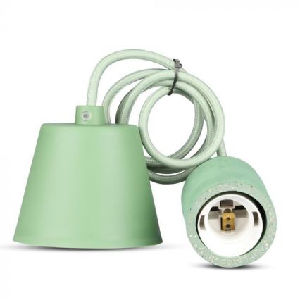 Cable de alimentación 1xE27/60W/230V concreto/verde