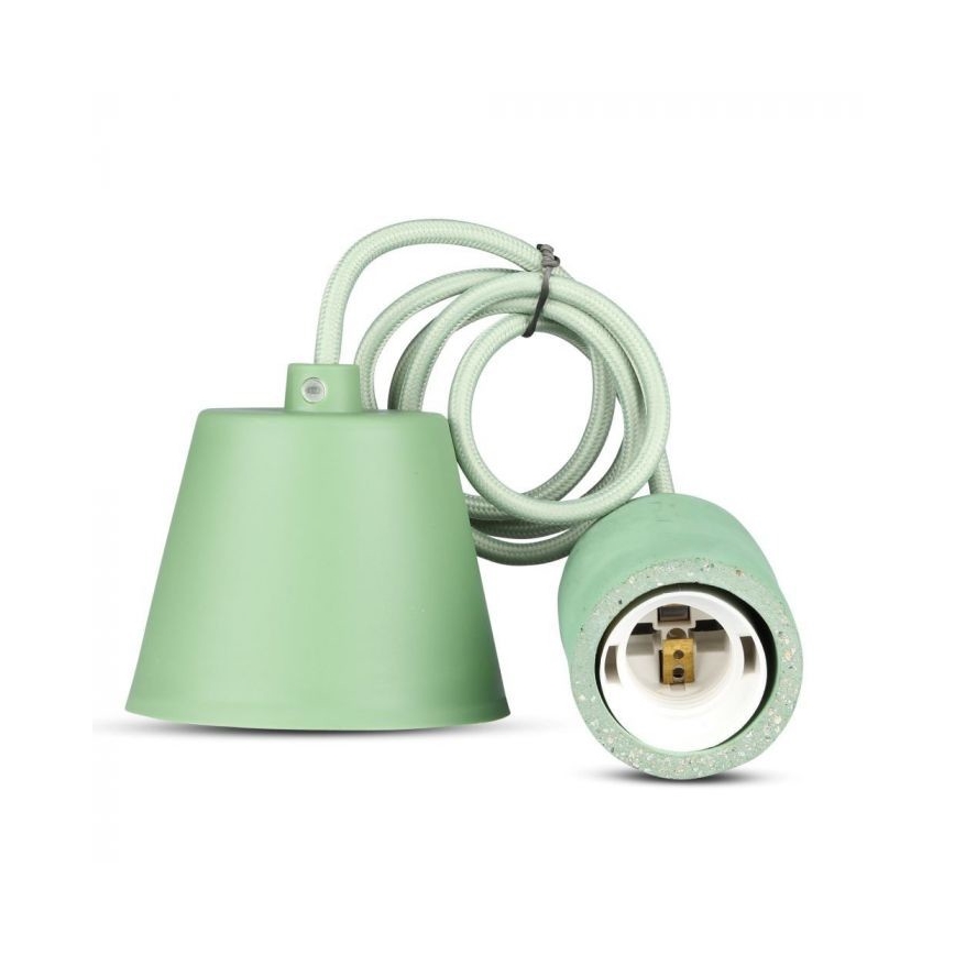 Cable de alimentación 1xE27/60W/230V concreto/verde