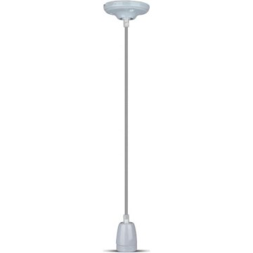 Cable de alimentación 1xE27/60W/230V gris/porcelana