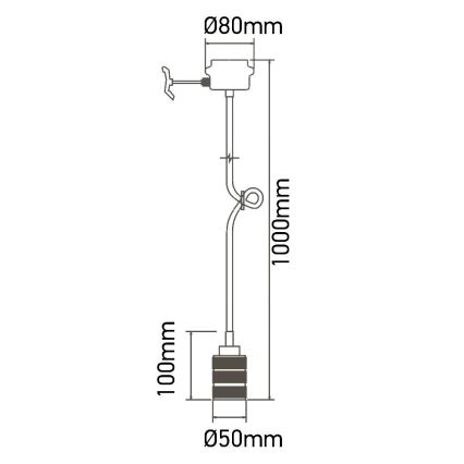 Cable de alimentación 1xE27/60W/230V