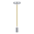 Cable de alimentación 1xE27/60W/230V marrón/cromo brillante
