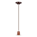 Cable de alimentación 1xE27/60W/230V marrón/porcelana