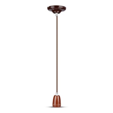 Cable de alimentación 1xE27/60W/230V marrón/porcelana