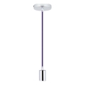 Cable de alimentación 1xE27/60W/230V morada/cromo brillante