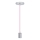 Cable de alimentación 1xE27/60W/230V rosa clara/cromo brillante