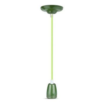 Cable de alimentación 1xE27/60W/230V verde/porcelana