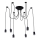 Cable de alimentación 6xE27/60W/230V araña negro