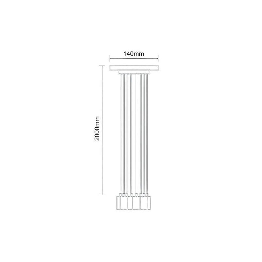 Cable de alimentación 6xE27/60W/230V araña negro