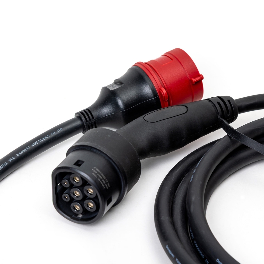 Cable de carga para coches eléctricos tipo 2 5 m 11kW 16A IP54 Tuya