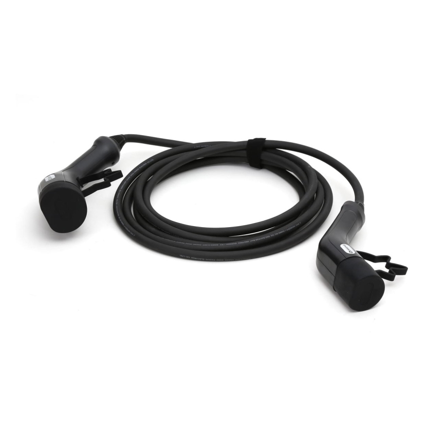 Cable de carga para coches eléctricos tipo 2 5m 11kW 16A IP54 negro