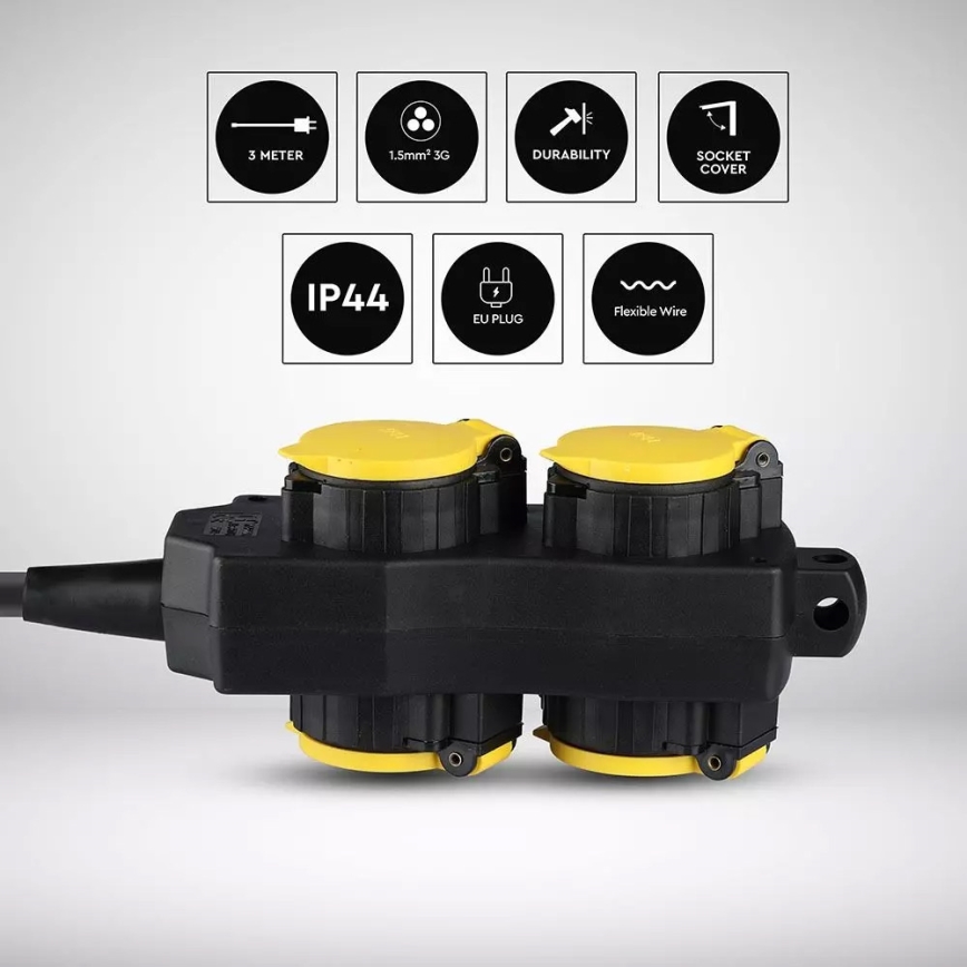 Cable de extensión 4Z SCHUKO 3m IP44