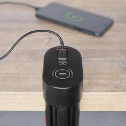 Cable de extensión con sujeción a la mesa 3Z + 3xUSB 1,5m negro
