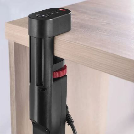 Cable de extensión con sujeción a la mesa 3Z + 3xUSB 1,5m negro