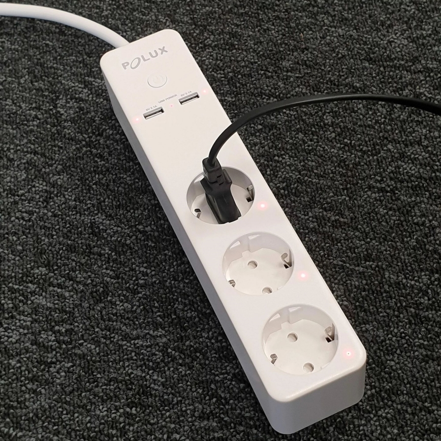 Cable de extensión SMART con interruptor 1,5m + 2xUSB/Wi-Fi Tuya SCHUKO