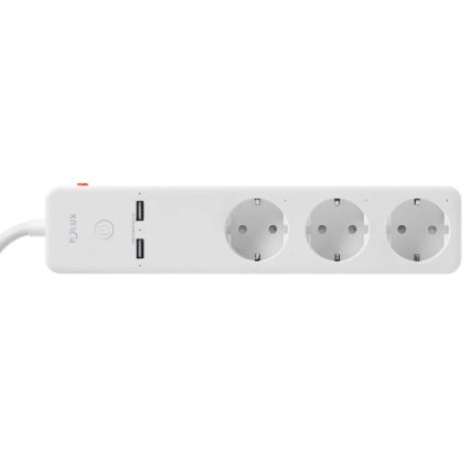 Cable de extensión SMART con interruptor 1,5m + 2xUSB/Wi-Fi Tuya SCHUKO