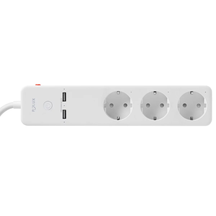 Cable de extensión SMART con interruptor 1,5m + 2xUSB/Wi-Fi Tuya SCHUKO