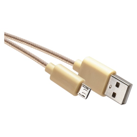 Cable USB 2.0 A conector/USB B micro conector dorado