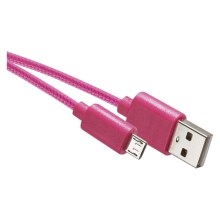 Cable USB 2.0 A conector/USB Conector micro B rosa